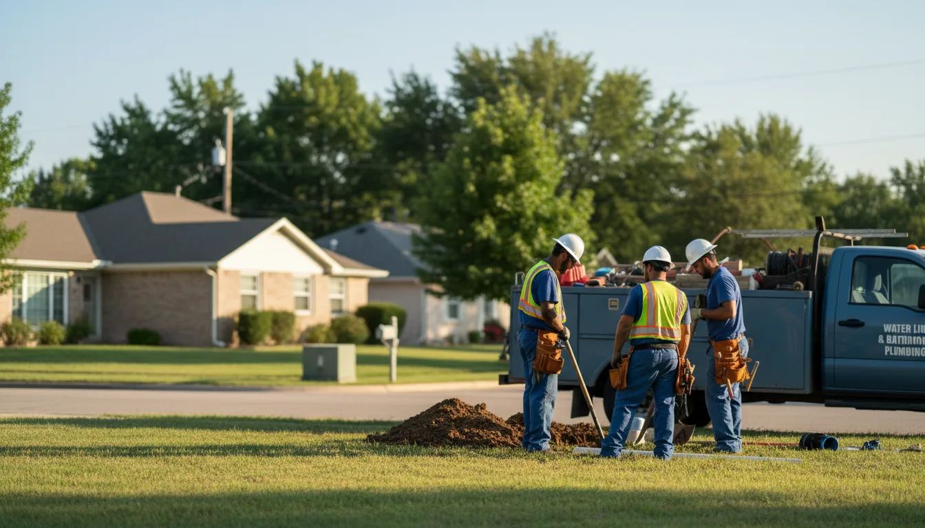 Residential water line and bathroom plumbing service in Mitchellville, IA
